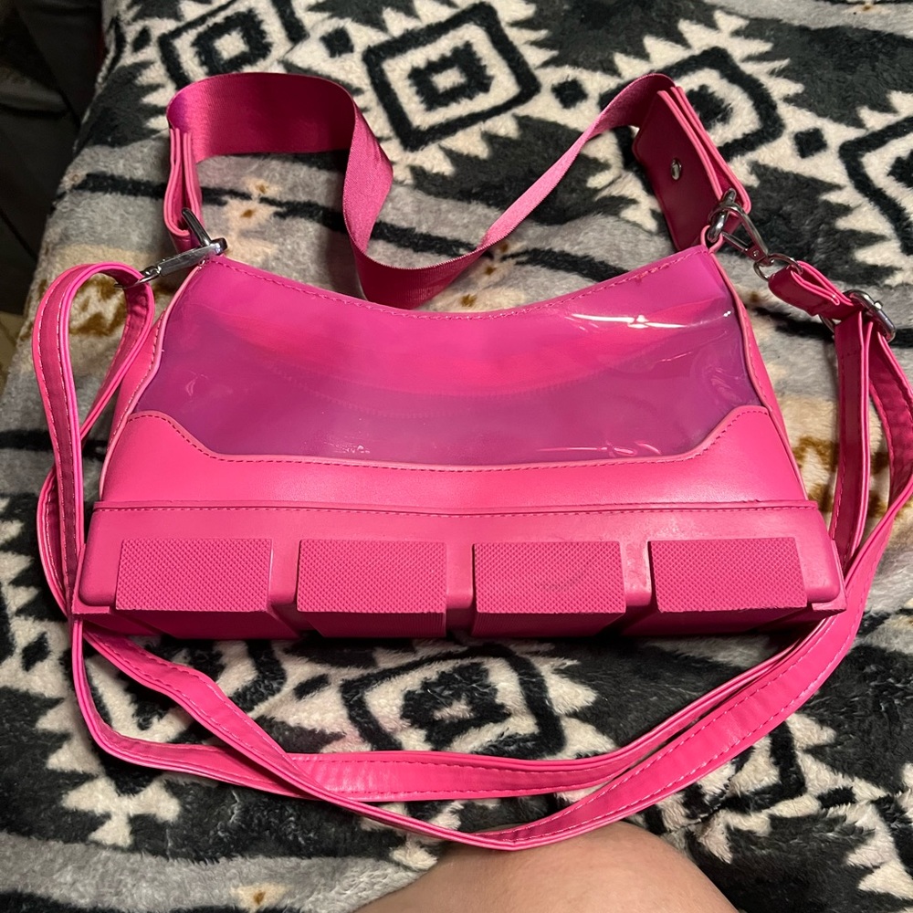 Unique EUC Y2K Jelly Chunky Boot Shoulder Bag